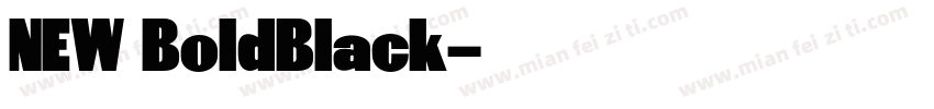 NEW BoldBlack字体转换